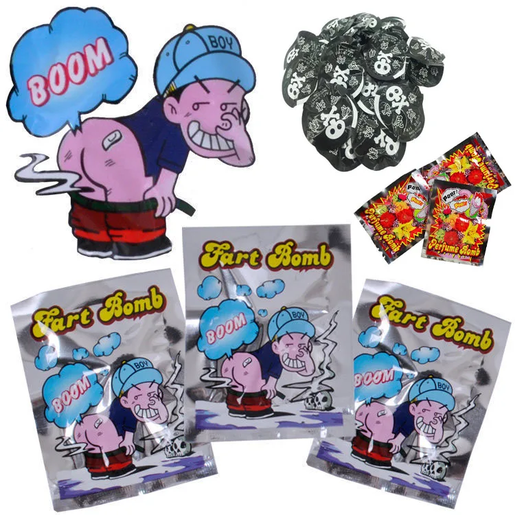 10pcs/lot Bomb Bags Stink Bomb Smelly Funny Gags Practical Jokes Fool Toy Gags Toys For Kids Novelty Fart