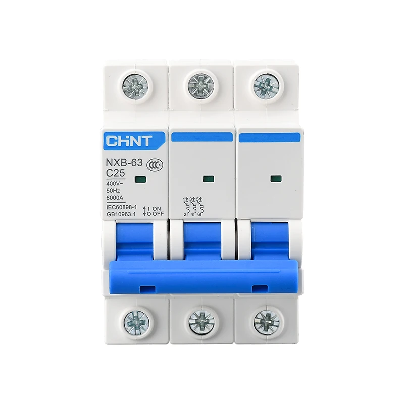 

CHNT CHINT Miniature Circuit Breaker NXB-63 MCB 3P C6 C10 C16 C20 C25 C32 C40 C50 C63A for Replace DZ47-63 Air Switch