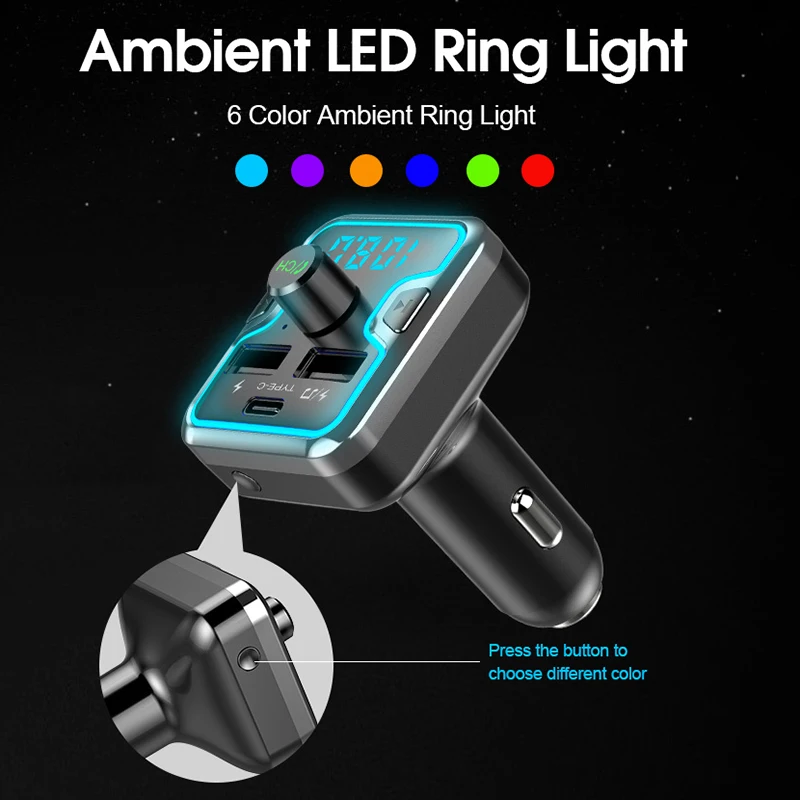 Bluetooth fm-передатчик для автомобиля беспроводной радио приемник адаптер