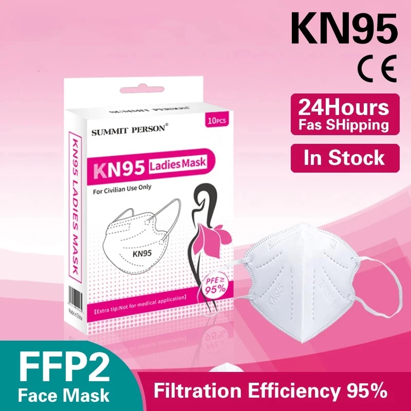Kn95 маски женские уход за кожей лица маска ffp2mask пыли анти туман для взрослых 5
