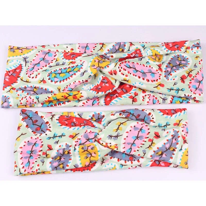 Летние богемные повязки в стиле ретро для мамы и ребенка бандана волос