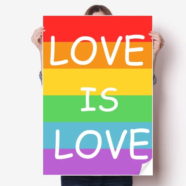 

Rainbow Gay Lesbian Transgender LGBT Sticker Poster Decal 80x55