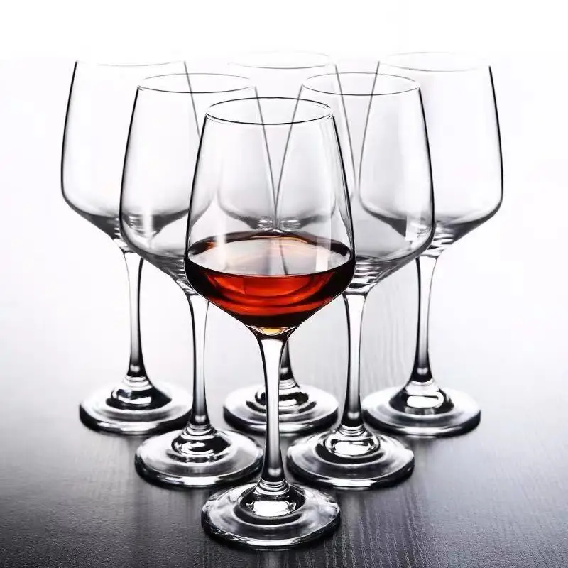 

Household Large Unleaded Glass Red Wine Cup Set Tall Cup Holder Decanter Set