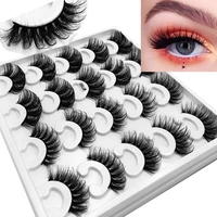 new 10 pairs false eyelashes 15 20mm lashes pack 3d faux mink lashes long natural eyelashes set makeup eyelash extension