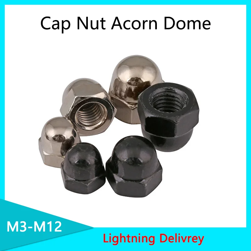 Кепки гайка желудь Dome Head шестигранные гайки полукруглые разноцветные плоские с