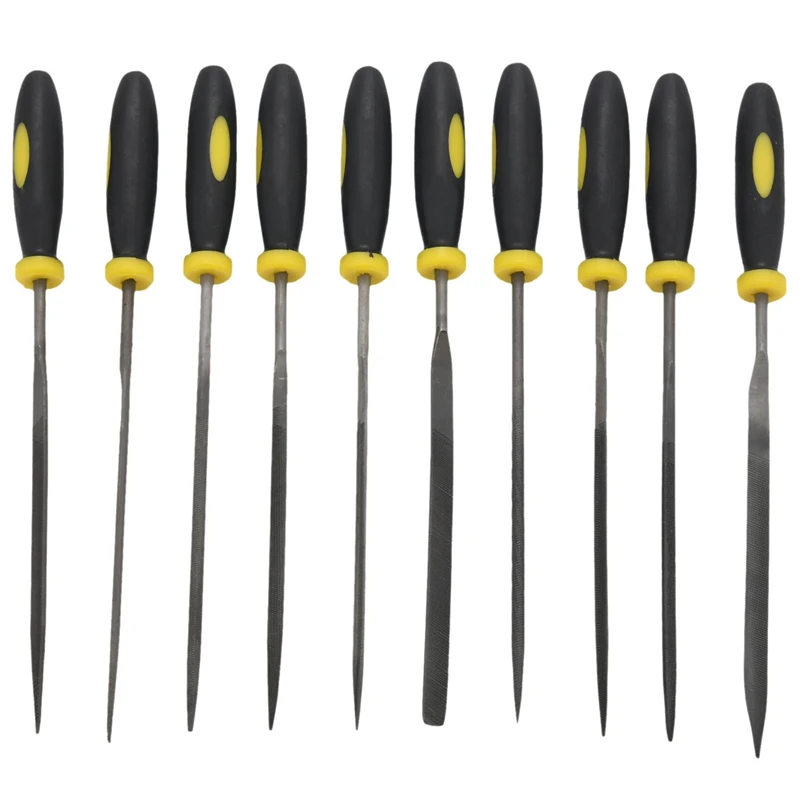 

10 Pieces Of 3X140mm Needle File Set For Jeweler Woodcarving Craft Metal Glass Stone Carpentry Polishing Tool