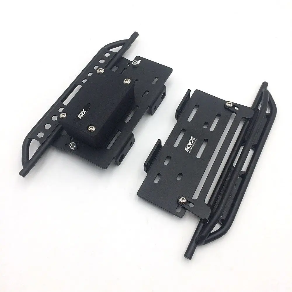 

1Pair Simulation Side Pedal 313mm Wheelbase Pedals Metal body Shell Pedal W Receiving Box for 1/10 Axial SCX10 10II RC Car Parts