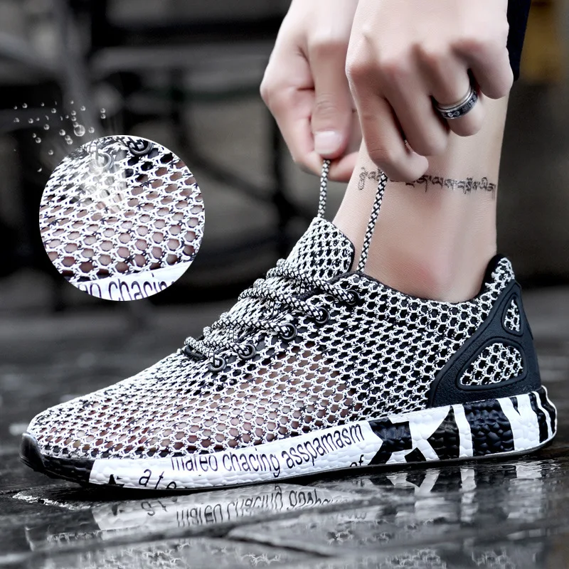 

2021spring men's shoes men's sports leisure running trendy shoes Korean version of the trend wild summer breathable mesh surface