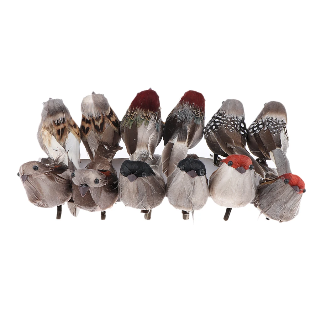 Искусственные Пернатые птицы реалистичное украшение для сада дерева 12