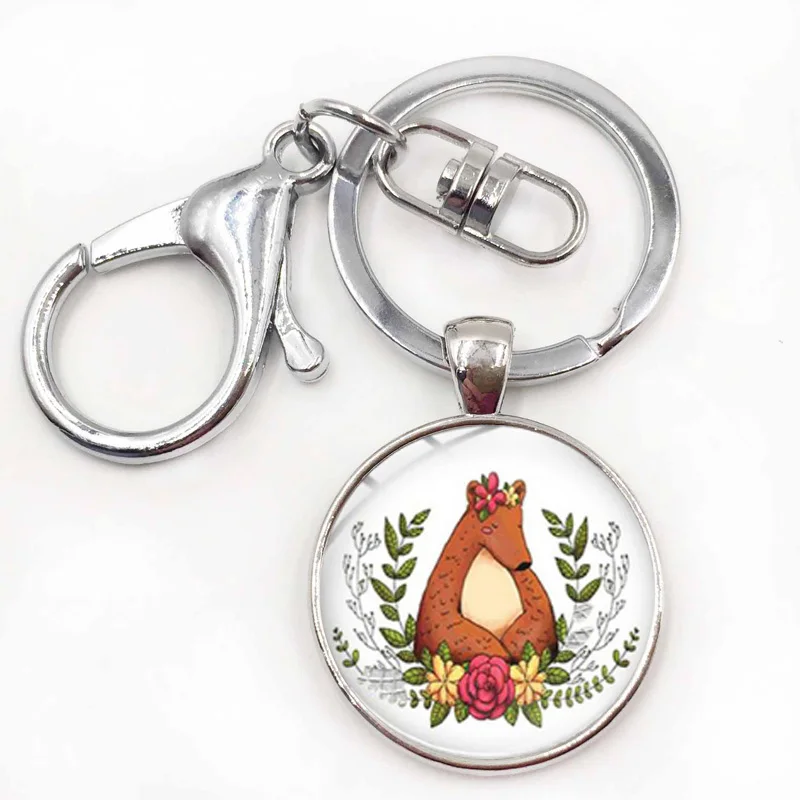 Милый мультяшный брелок Лисичка элегантная лиса в шарфе художественное фото