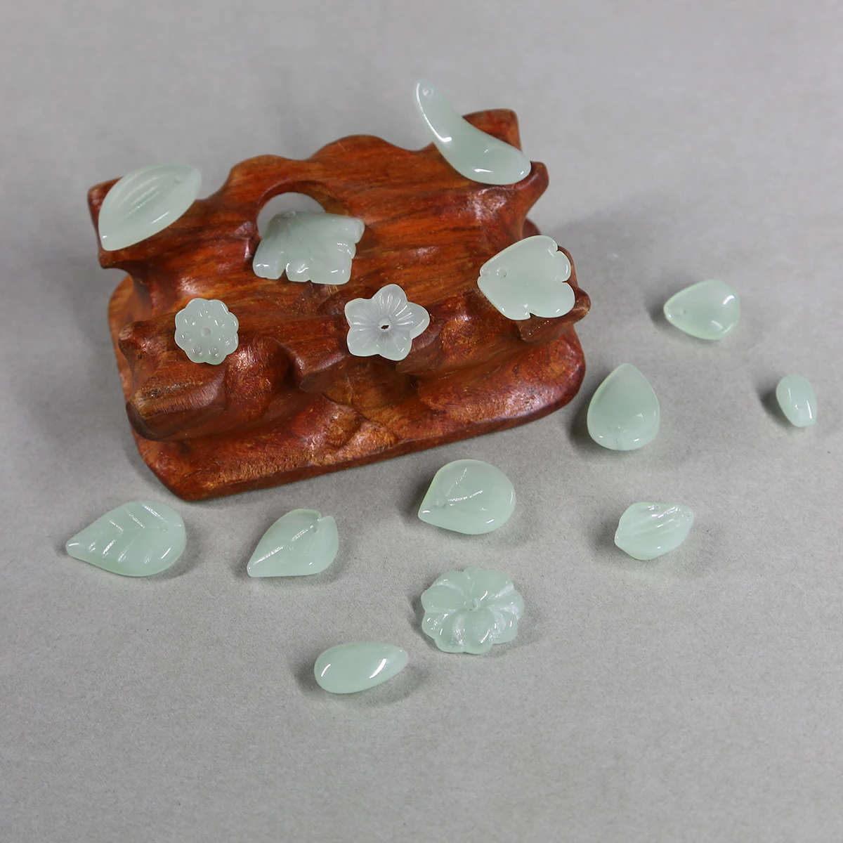 5-10 шт./лот зеленые стеклянные Лепестковые бусины сделай сам ювелирные изделия