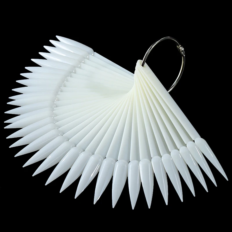 40 шт. накладные ногти Гель лак для практики карта дисплей длинные шпильки острый