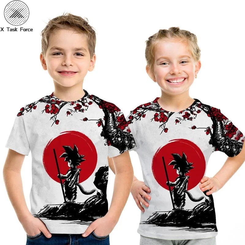 Детская футболка с драконом и шариком Z Повседневная Толстовка 3D принтом Супер