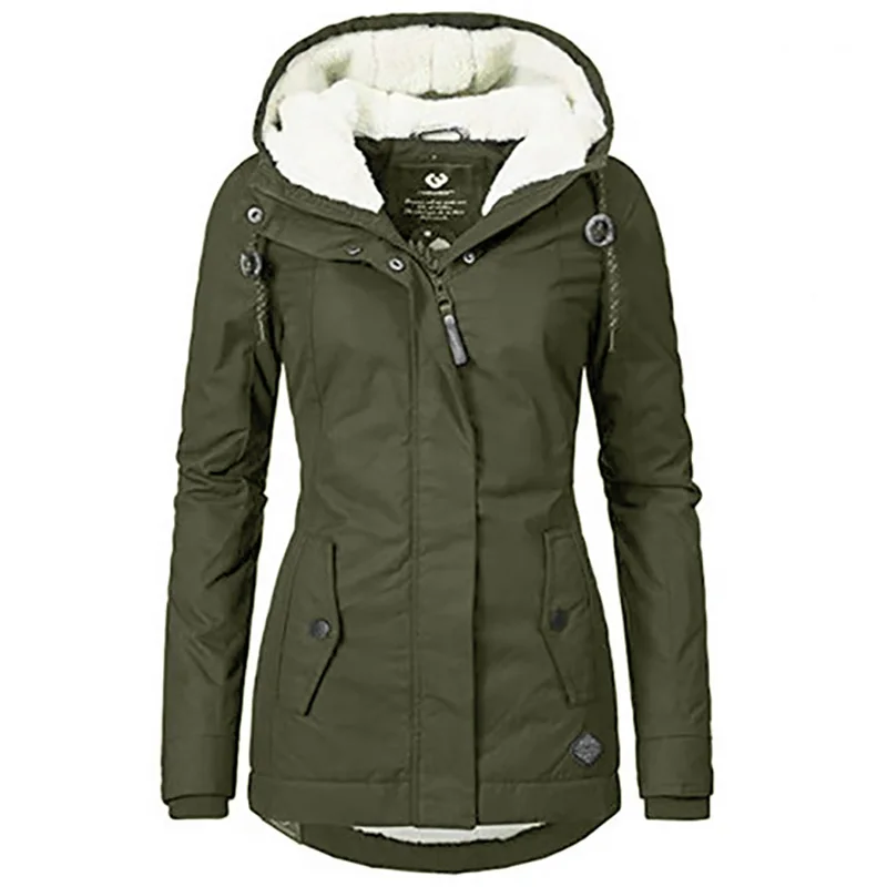 Women Winter Parkas Ladies Coats Casual Women Harajuku Jacket Elegant Fashion Plus Size Clothes Hoodies Long Sleeve Windproof