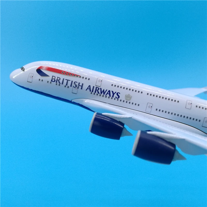 Модель самолета Airbus A380 20 см металлическая в масштабе 1:400 | Игрушки и хобби