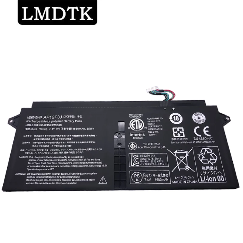 LMDTK Новый AP12F3J Аккумулятор для ноутбука Acer Aspire 13,3 