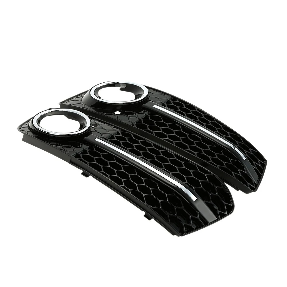 Хромированная или Черная решетка противотумансветильник ры с кольцом для Audi A4 B8