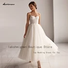 Lakshmigown винтажное белое свадебное платье А-силуэта длиной ниже колена 2022 корсет в стиле бохо свадебное платье на шнуровке сзади