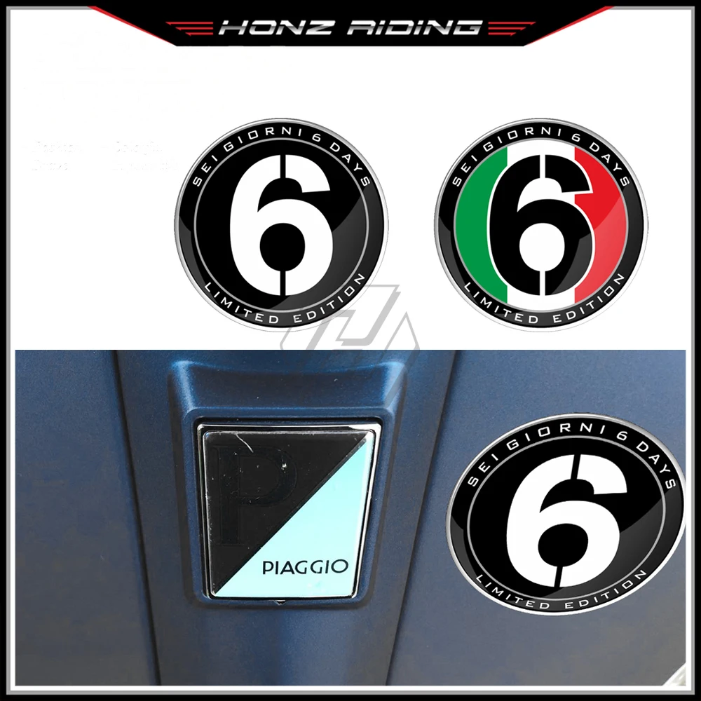 For Vespa Series 2 Sei Giorni GTS 300 250 300ie Sprint 50 150 Scooter Accessories Number 6 Sticker