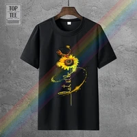hippie dragonfly and sunflower let it be t shirt black cotton men s 6xl us stock