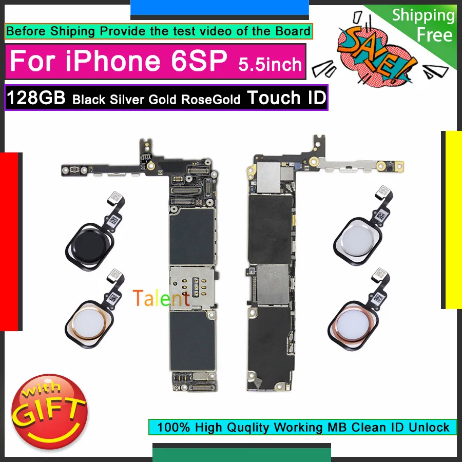 Материнская плата для IPhone 6S Plus 128 ГБ черная серебристая золотистая розовая