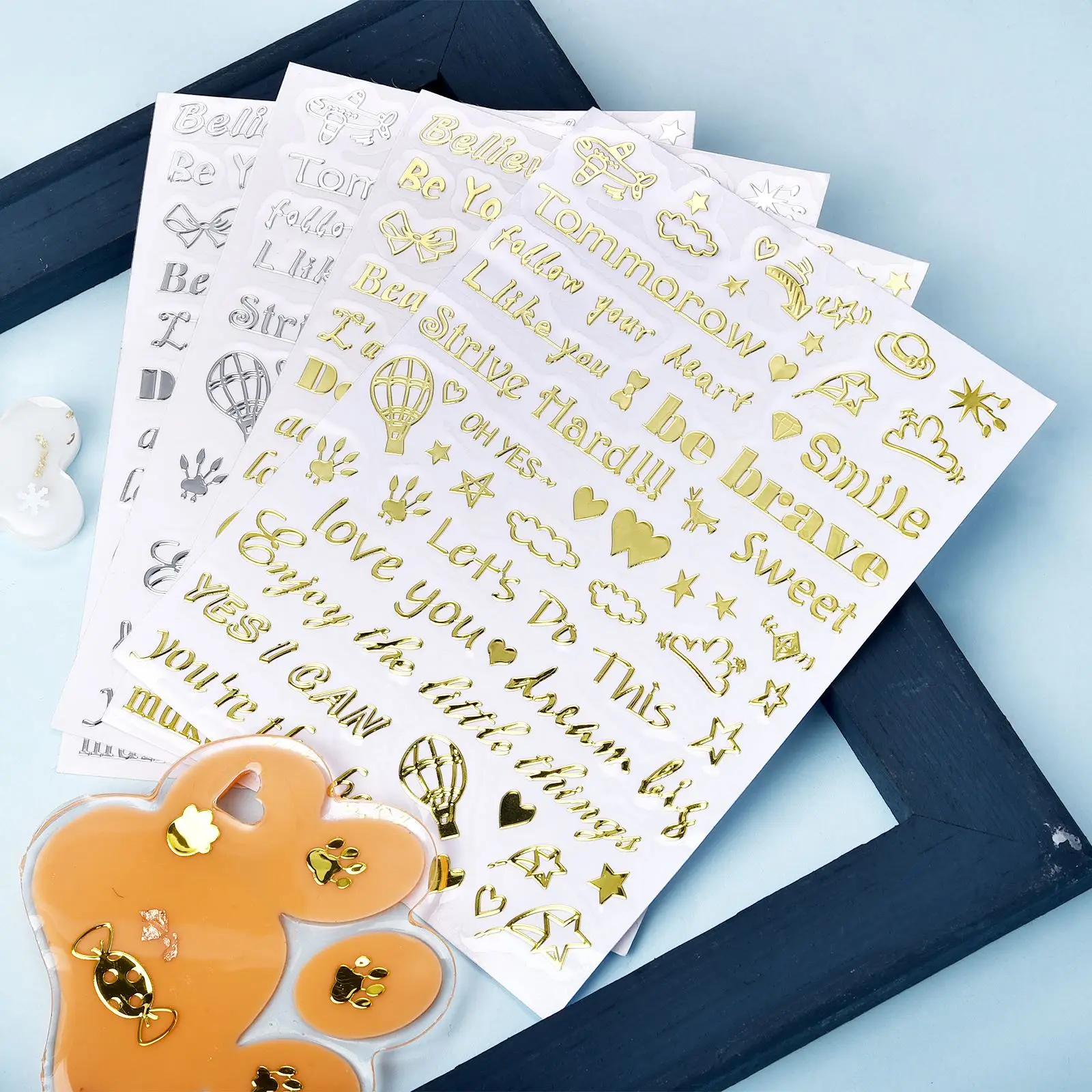 

Декоративные стикеры «сделай сам», зеркальная форма, заполнение, дизайн ногтей, изготовление ювелирных изделий из смолы, украшение для дома, металлические Стикеры, литье