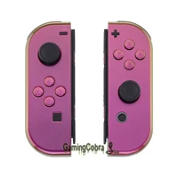 extremerate chameleon purple yellow joycon handheld controller housing shell with full set buttons for ns switch oled joycon