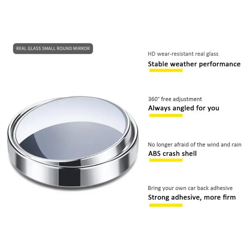 Новое автомобильное Безрамное Зеркало для слепых зон с углом обзора 360 градусов