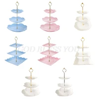 detachable cake stand european style 3 tier pastry cupcake fruit plate serving dessert holder wedding party home decor drop ship