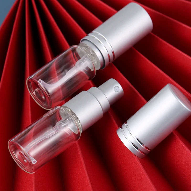 5 мл (5 шт./лот) Бесплатная доставка стеклянная фотовспышка с серебряной крышкой