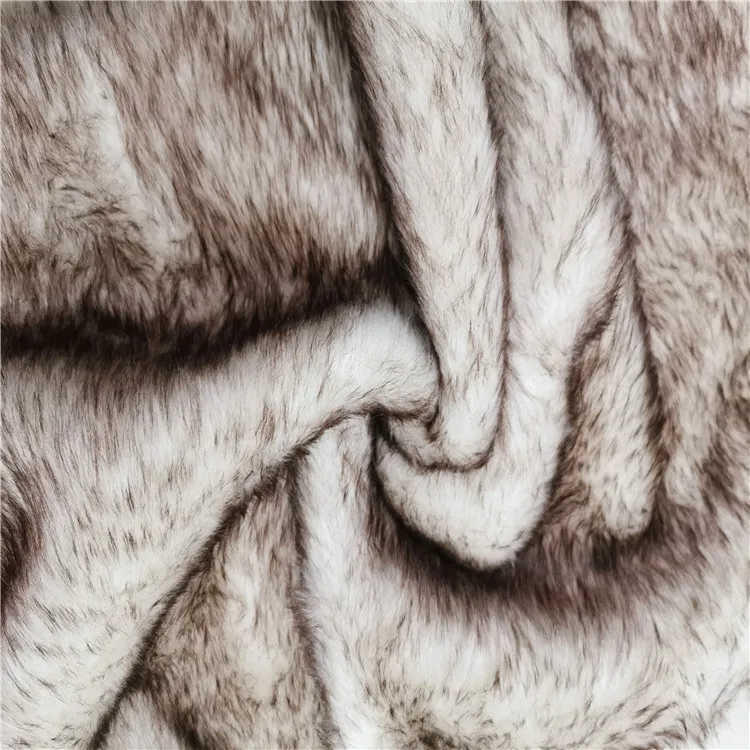 Ткань из искусственного меха белый кофейный наконечник для волос двухцветная