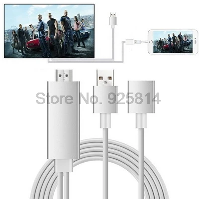 Dhl ИЛИ ems 100 шт HDMI кабель HDTV адаптера AV 8 Pin/Micro USB к 1080P для iPhone 5 6 S Plus Android Samsung|usb to|to usbusb