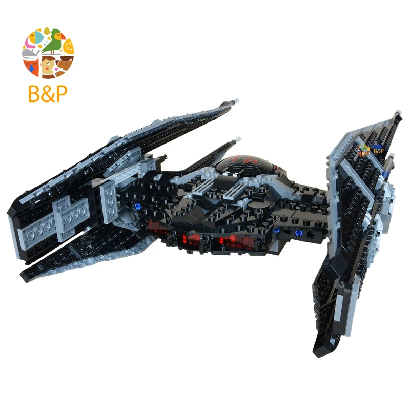 75179 Звездные серии войны 705 шт Кайло Рен галстук боец модель игрушка для детей