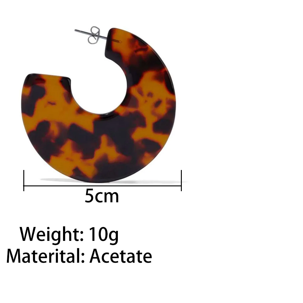 Новое поступление женские круглые леопардовые полимерная серьга ацетат