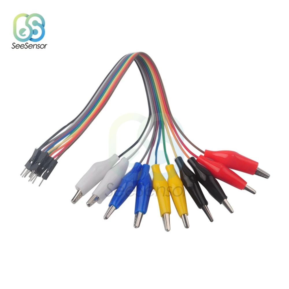 20cm 30cm 10pin Double-end Alligator Clips Dupont Wire Jump Male Female Crocodile Clip Test Lead Jumper Line Cable DIY | Обустройство