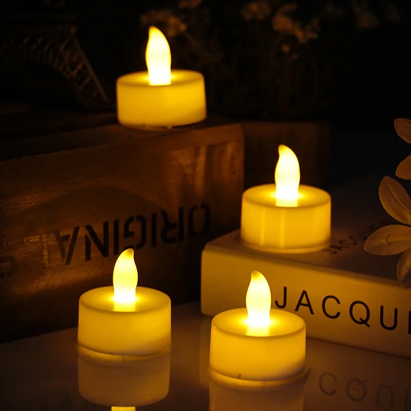 24 шт. светодиодный свечи теплый светильник беспламенные Свечи Батарея