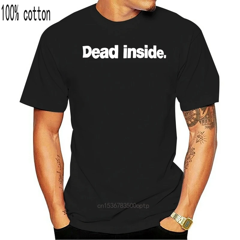 

Летняя мужская Повседневная футболка Dead Inside с надписью