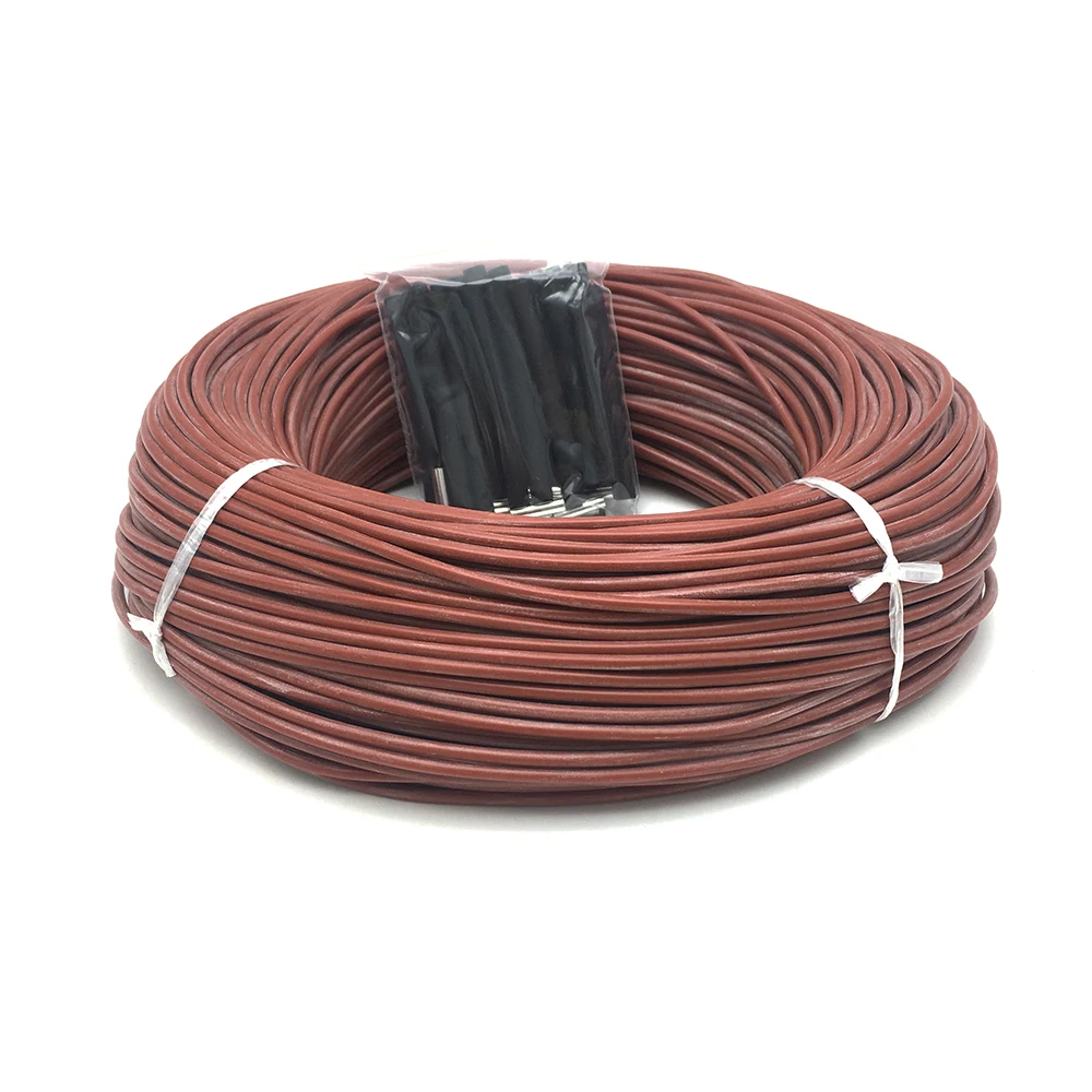Электрический 12K 33ohm/m нагревательный кабель из углеродного волокна 220V инфракрасный теплый напольный провод домашний нагреватель