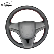 Artificial Leather DIY Car Steering Wheel Cover For Chevrolet Cruze 2009-2014 Aveo 2011-2014/Custom Made Steering Wheel Braid