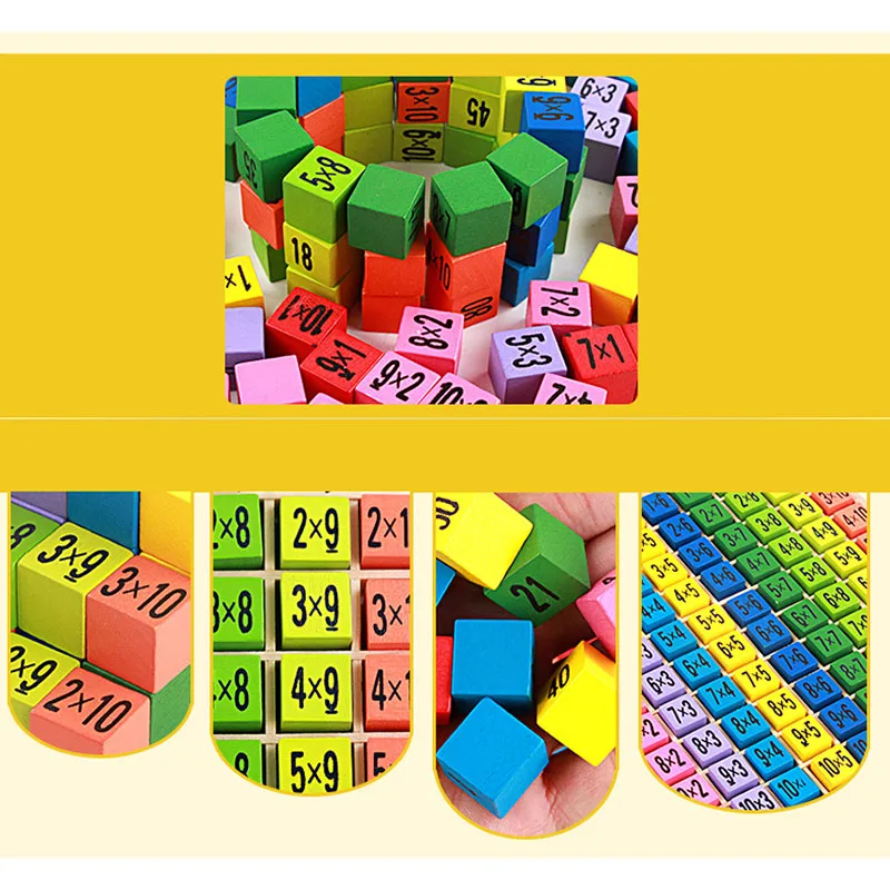 

Multicolor Wooden Early Education Toy 19*19*2CM 1Pcs Children's Toys Baby Gift Mathematical 10*10 Multiplication Table Souptoys
