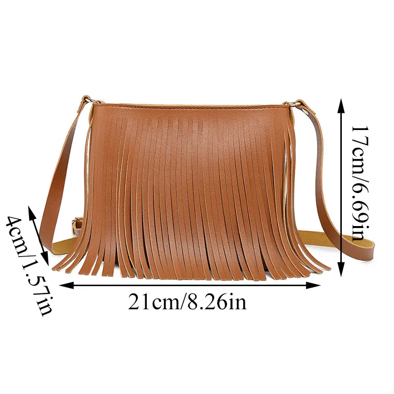 Женская сумка-мессенджер из ПУ кожи с кисточкой | Багаж и сумки