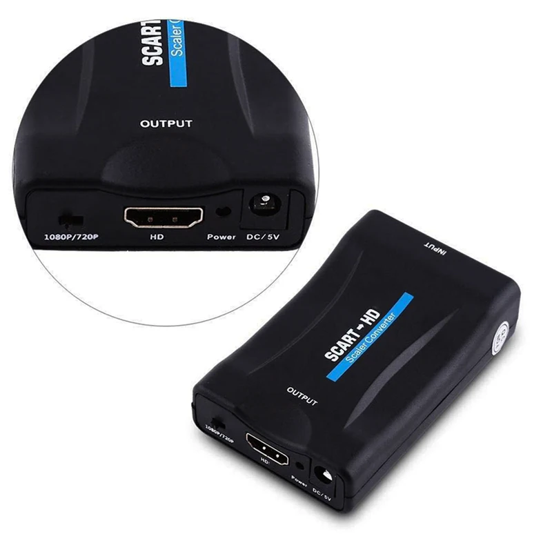 Преобразователь Аудио и видео FHD 1080P SCART в HDMI высококлассный преобразователь AV