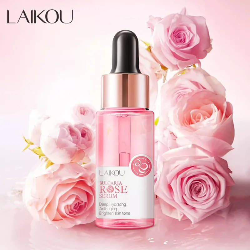 

LAIKOU Rose Deep Moisturizing Face Serum Hydrating Anti Aging Brighten Whitening Skin Tone Remove Spots Shrink Pores Skin Care