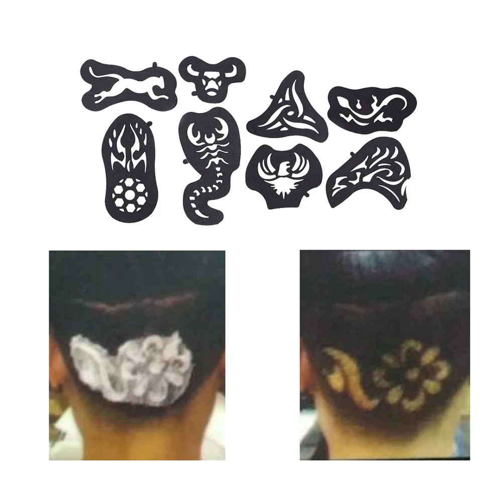 25 pcs Hair stencil for tattoos carved hairs men patterns salon Barber tool High Quality |