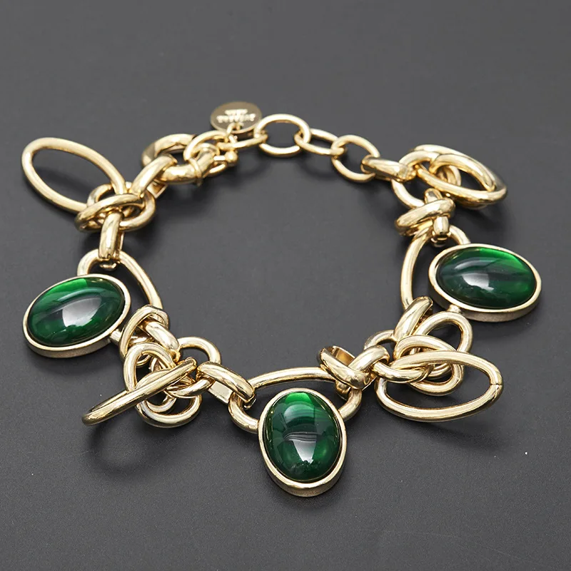 Горячая Распродажа, DYRBERG/KERN, круглые металлические кольца из драгоценных камней, Толстые браслеты с кисточками, в наличии