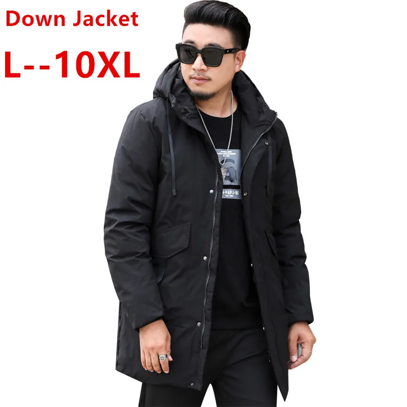 

6XL Plus 8XL size 10XL 5XL 4XL 2020 New Winter Men Jacket Extra Long Duck Dow n Coat Thicken Warm Windproof Male Outwear