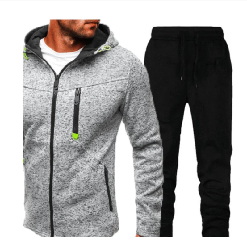 

Autumn Men's Tracksuits 2-Piece Hoodie + Pants Sports Suit Men's Sweater Zipper Hoodie Men's Clothing Suit Sportswear Size M-4Xl