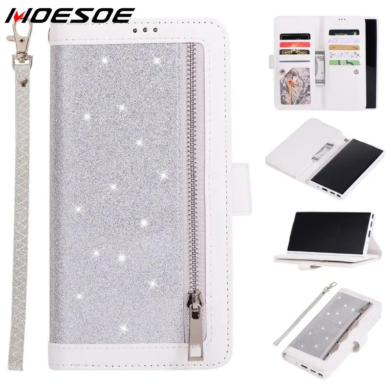 Блестящий кожаный чехол-книжка с бумажником чехол КРЫШКА ДЛЯ samsung Galaxy A50 A70 A30 A20 A10