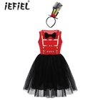 Детский костюм циркового кольца для девочек, Бабочка, Тюлевое платье-пачка, комплект с шапочкой, Детский костюм для Хэллоуина, вечевечерние НКИ, карнавала, выступления