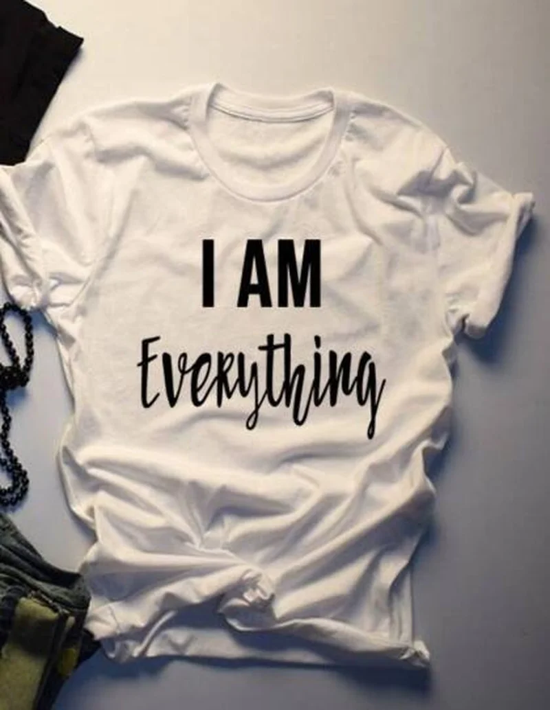 

King Queen Couples T Shirt I'M EVERYTHING Print Couple Tshirt Summer Fashion Woman T-shirt Casual O-Neck Tops Lovers Tee Shirt